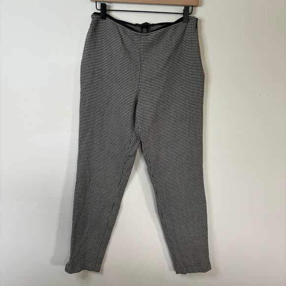 Ralph Lauren Black Label Houndstooth Wool Stretch Skinny Ankle Pants - Size 8 - Picture 2 of 11